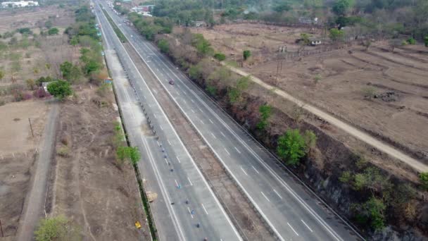Imágenes Aéreas Autopista Mumbai Pune Cerca Pune India Autopista Llama — Vídeo de stock