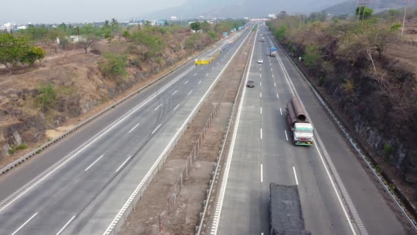 Traffic Mumbai Pune Expressway Pune India Expressway Officially Called Yashvantrao — Stock Video