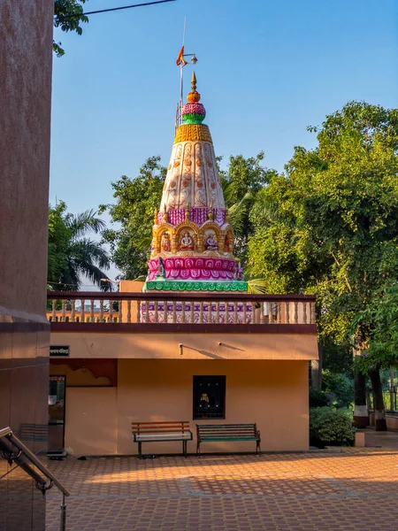 Kleurrijke Tempel Een Tempel Complex Kharadi Pune India — Stockfoto