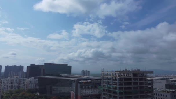 Cielo Nublado Sobre Ciudad Pune Durante Inicio Temporada Monzones Monzón — Vídeos de Stock