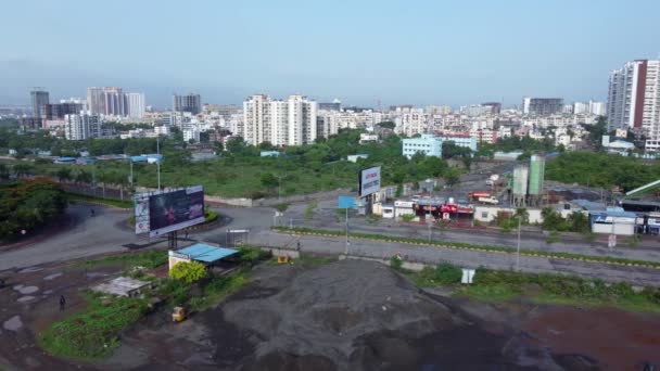 Pune India Daki Muson Sezonunda Kharadi Bölgesinde Sabahın Erken Saatlerinde — Stok video