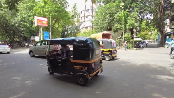Scena Uliczna Ruchem Ulicznym Pune India — Wideo stockowe