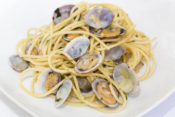 stock image Spaghetti with fresh clams