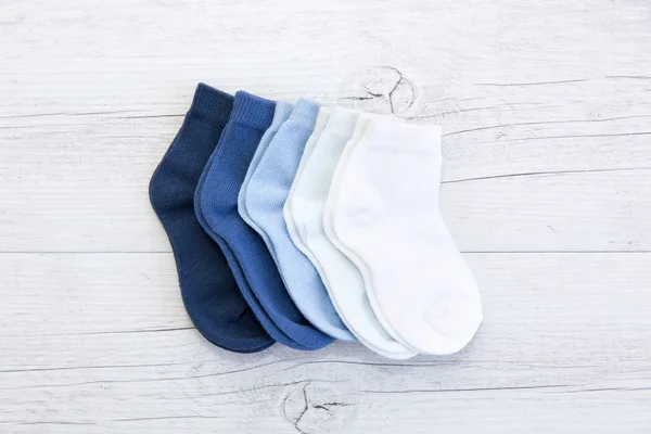 Baba zokni a különböző árnyalatú kék — Stock Fotó