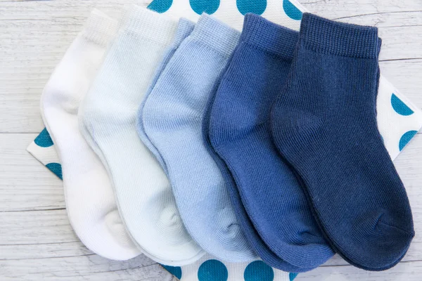 Baba zokni a különböző árnyalatú kék — Stock Fotó
