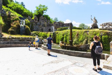 Villa d 'Este, Roma, 17 Temmuz 2019: The Villa d' Este Roma yakınlarındaki Tivoli 'de bir 16. yüzyıl villasıdır.