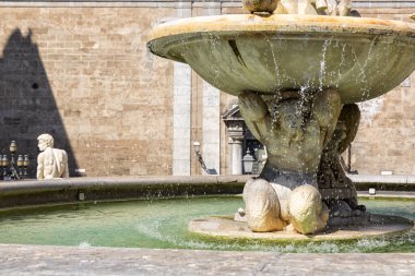 Palermo 'daki Piazza Pretoria' nın ya da Piazza della Vergogna 'nın güzel bir manzarası