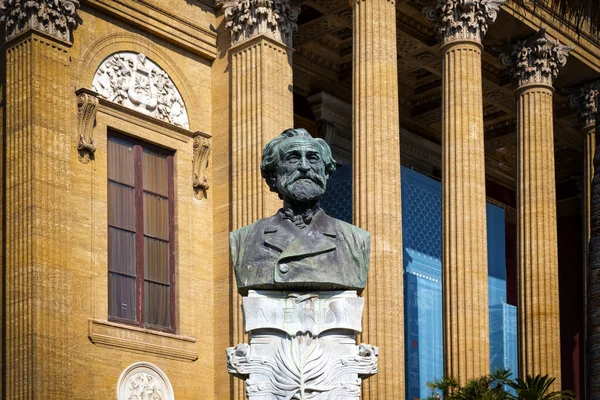 Vacker Utsikt Över Teatro Massimo Vittorio Emanuele Palermo — Stockfoto