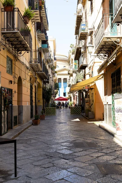 Palermo Sicily June 2019 Historic Center Palermo Bara All Olivella — Stock Photo, Image