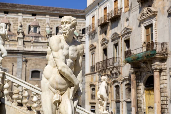 Uma Bela Vista Piazza Pretoria Piazza Della Vergogna Palermo — Fotografia de Stock