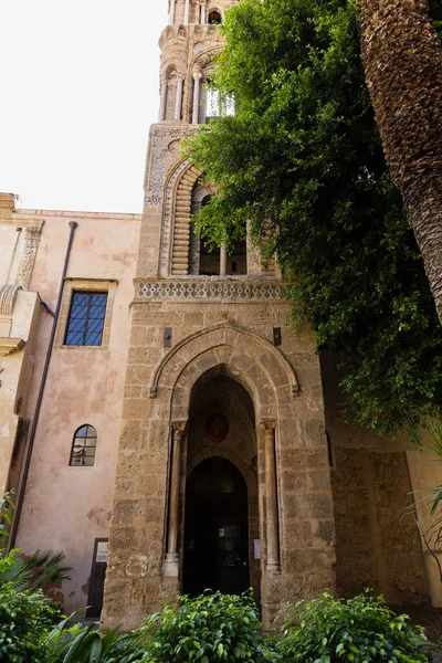 Una Hermosa Vista Palermo Iglesia Santa Maria Dell Ammiraglio Conocida — Foto de Stock