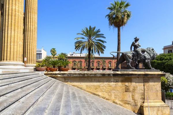 Una Hermosa Vista Del Teatro Massimo Vittorio Emanuele Palermo — Foto de Stock