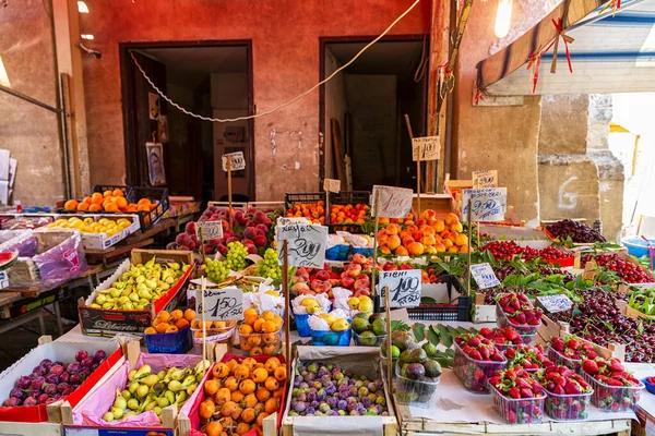 Capo Markt Palermo Sicilië Gevarieerde Marktkramen Dit Een Van Vele — Stockfoto