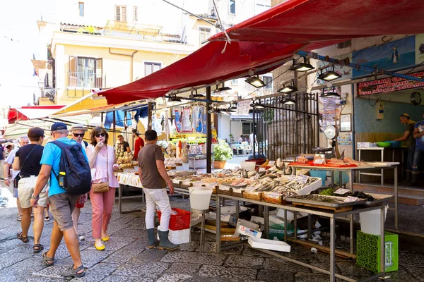 Palermo Sicily June 2019 Capo Market Palermo Sicily Variegated Market — Stock Photo, Image