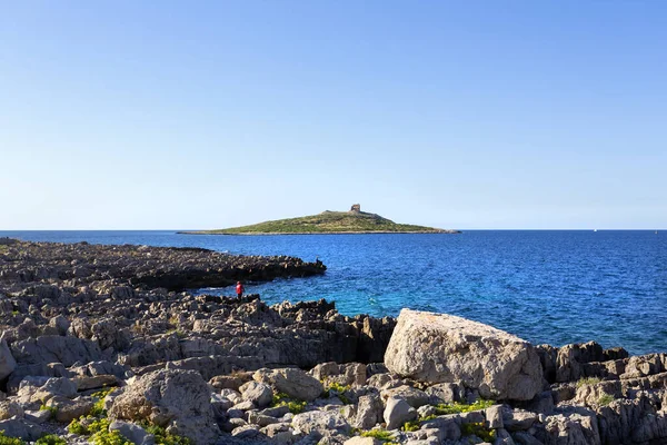 Vacker Utsikt Över Isola Delle Femmine Mycket Liten Provinsen Palermo — Stockfoto