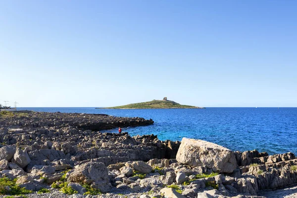 Schöne Aussicht Auf Die Isola Delle Femmine Eine Sehr Kleine — Stockfoto