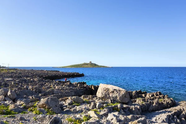 Krásný Výhled Isolu Delle Femmine Velmi Malý Ostrov Provincii Palermo — Stock fotografie