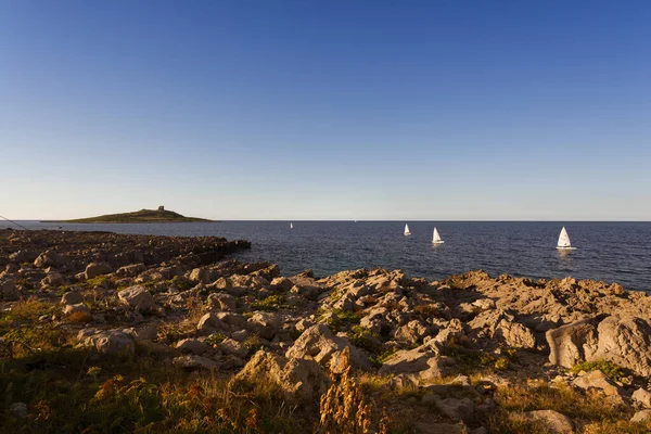 Beautiful View Isola Delle Femmine Very Small Island Province Palermo — Stock Photo, Image