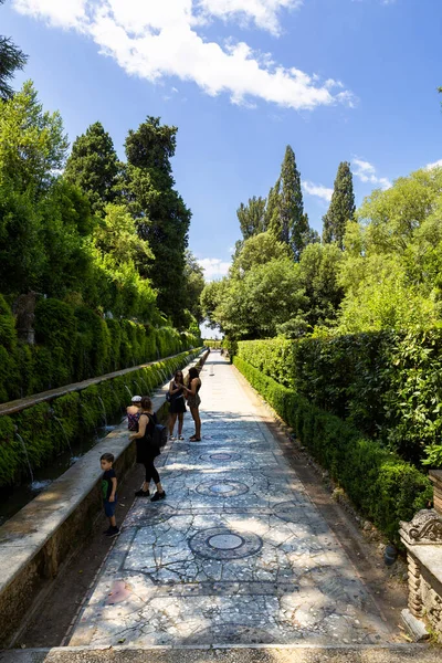 Buitenaardsen Van Villa Este Tivoli Vlakbij Rome Prachtig Renaissance Paleis — Stockfoto