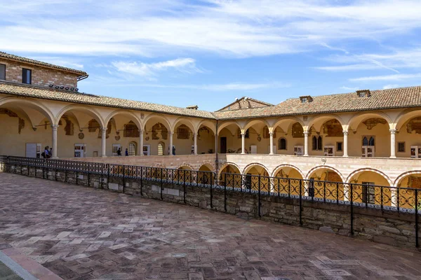 Assisi Aziz Francis Kilisesi Nin Güzel Dış Görünüşü Assisi Umbria — Stok fotoğraf