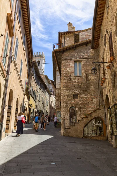 Asís Umbría Visita Centro Histórico Ciudad Italia — Foto de Stock