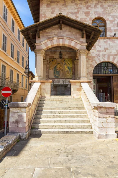 Madonna Child Fresco Assisi Perugia Talya Nın Tarihi Merkezi — Stok fotoğraf