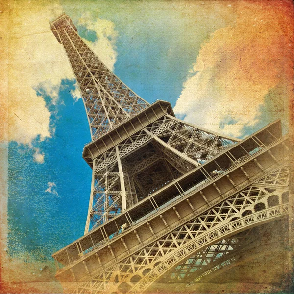 La Torre Eiffel de París en estilo vintage —  Fotos de Stock