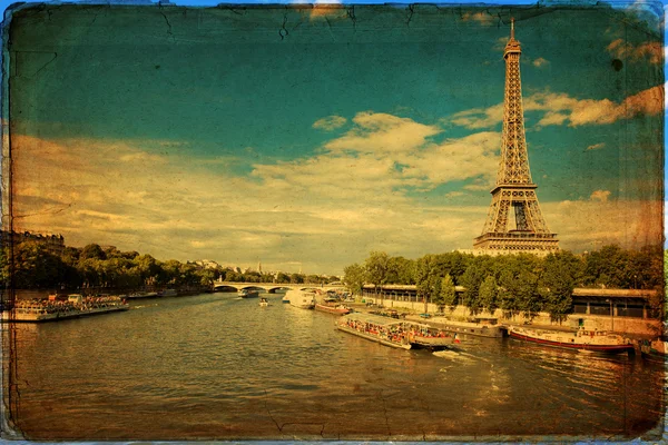 La Torre Eiffel de París en estilo vintage — Foto de Stock