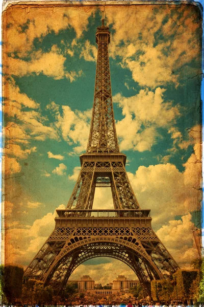 La Tour Eiffel à Paris dans un style vintage — Photo