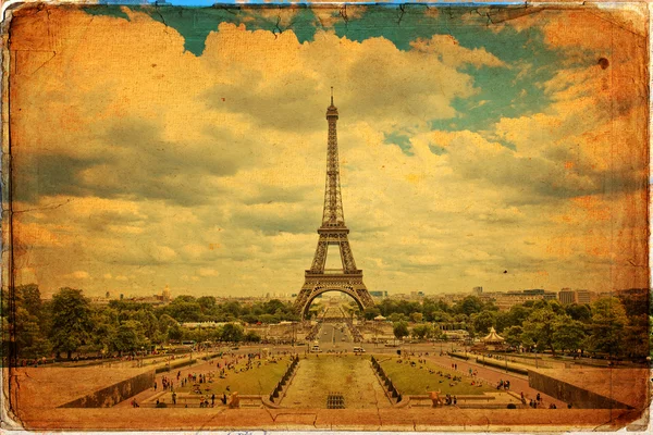 Eiffeltornet i Paris i vintagestil — Stockfoto