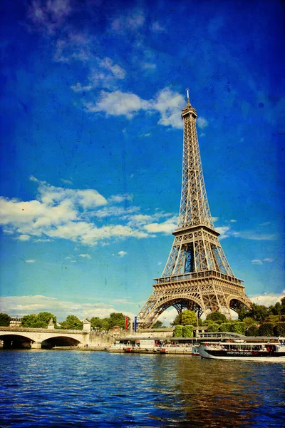 パリのエッフェル塔、ヴィンテージスタイル — ストック写真