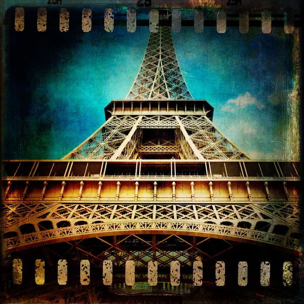 La Tour Eiffel à Paris dans un style vintage — Photo