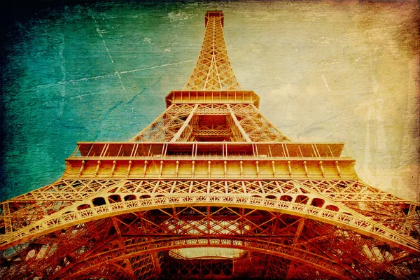 A Torre Eiffel em Paris em estilo Vintage — Fotografia de Stock