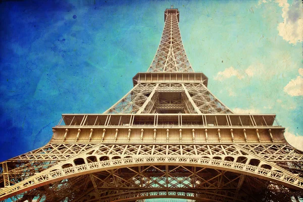 The Eiffel Tower in Paris in vintage style Stock Image