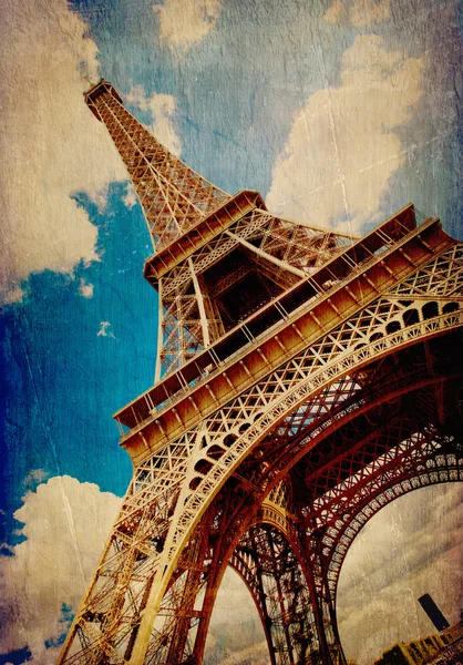 The Eiffel Tower in Paris in vintage style Royalty Free Stock Photos