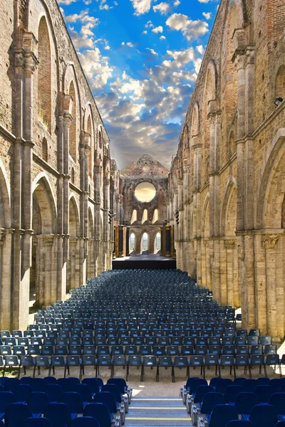 San Galgano in Toscana, Italia — Foto Stock