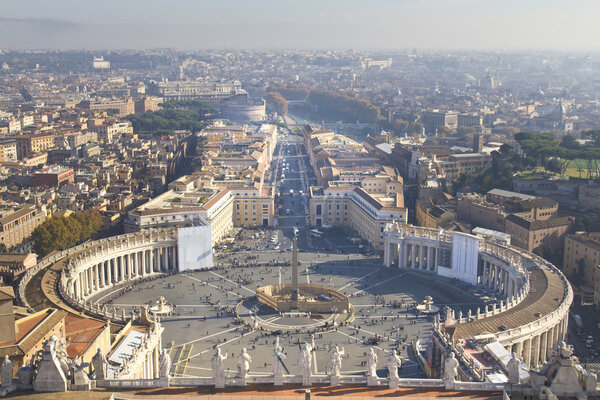 St. Peter's Square in Vatican City, Rome, Italy