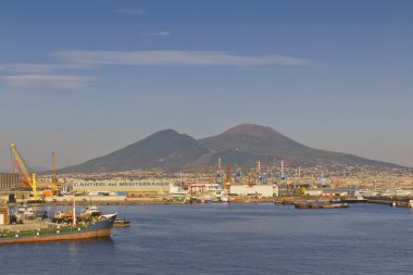 Napoli, Napoli Körfezi ve M limanda görünümünü Panoraması