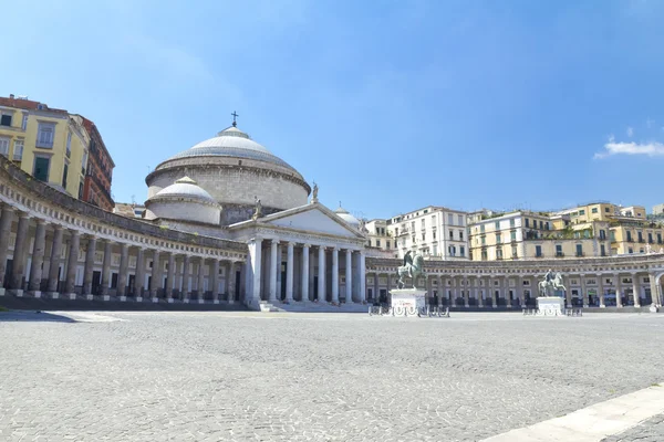 A beautiful view of  Piazza del Plebiscito in Naples — Stock Photo, Image