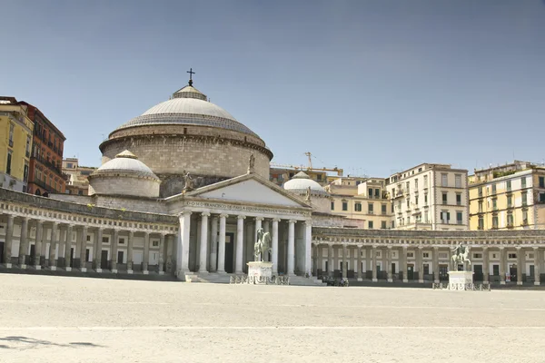 A beautiful view of  Piazza del Plebiscito in Naples — Stock Photo, Image