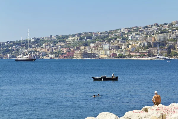 Panorama of Naples, view of Posillipo, — Stock Photo, Image