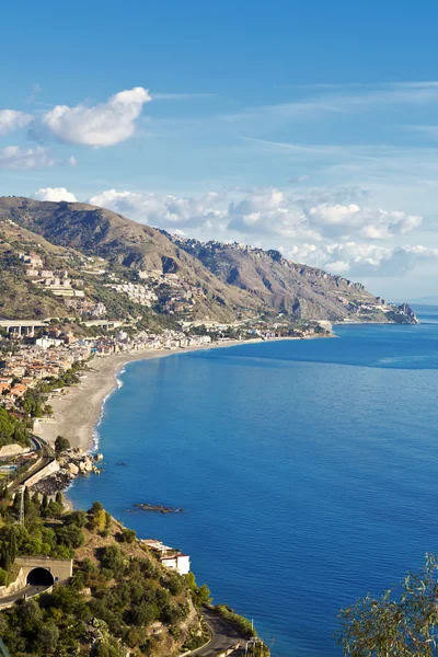 Pobřeží taormina, Sicílie, Itálie — Stock fotografie