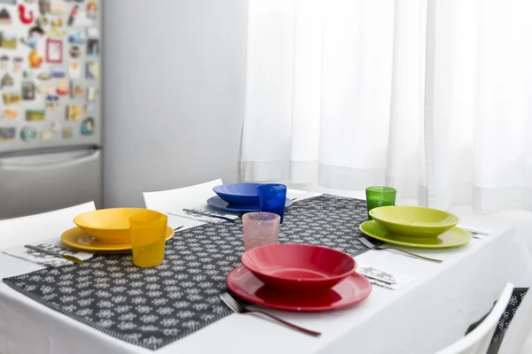다채로운 요리와 테이블 — 스톡 사진