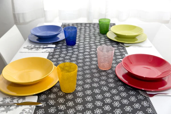 다채로운 요리와 테이블 — 스톡 사진