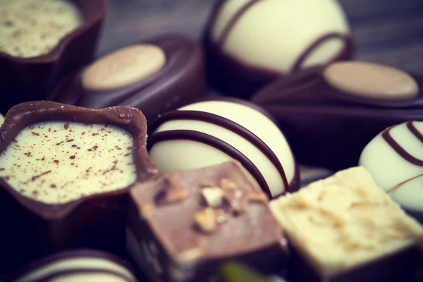 Eine Schokoladenpraline — Stockfoto