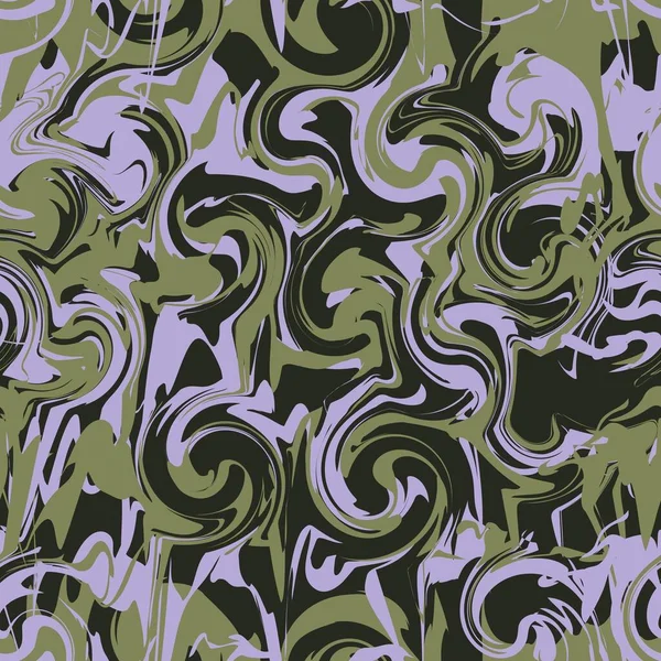 Мраморный Узор Полосы Краски Абстрактный Бесшовный Шаблон Дизайн Печати Ткани — стоковый вектор