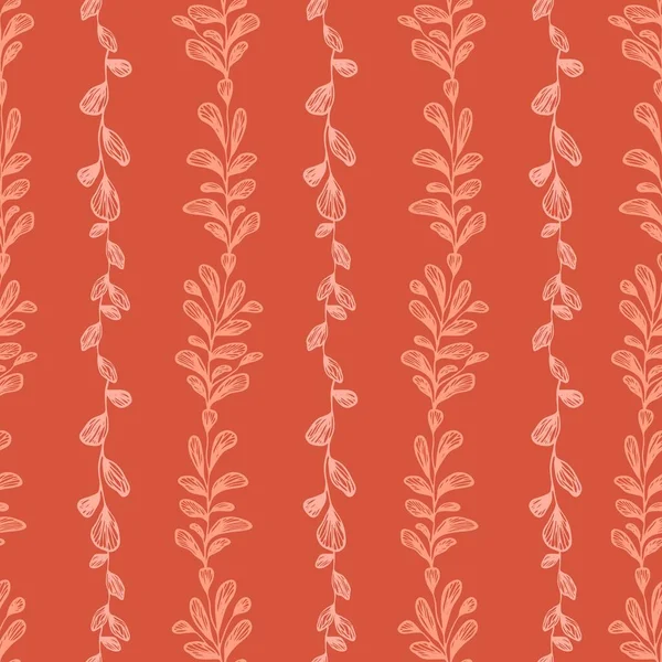 Kusursuz desen. Soyut yapraklar. Çizgi sanatı, karalamalar. Kumaş, kağıt, ambalaj tasarımı için arkaplan.