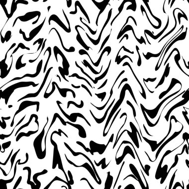 Soyut leke dokusu. Kusursuz grafik deseni. İzole edilmiş siyah beyaz doku. El işi, kolaj ve parmak izleri için kusursuz bir arkaplan..