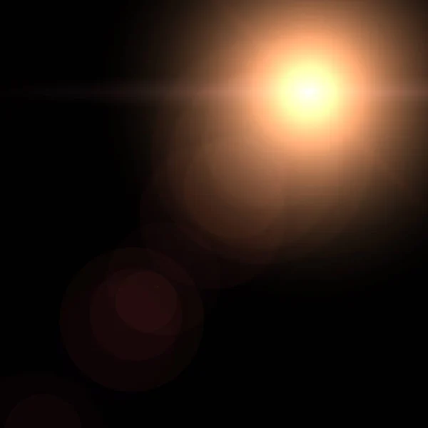 Överliggande Lysraket Med Blixtljus — Stockfoto