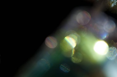 bir Bokeh ışıltısı yansımaları yansıtır